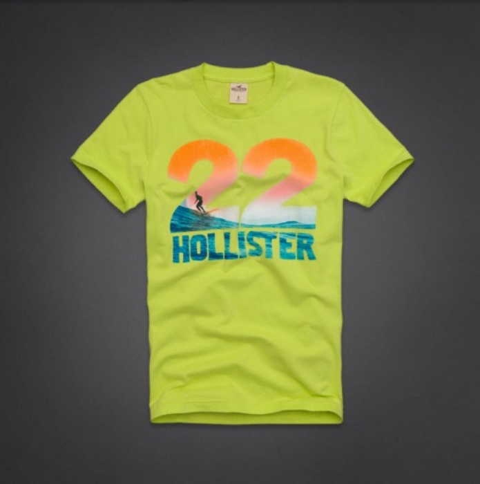 Hollister Hombres De Cuello Redondo Corto Remera HCO4142